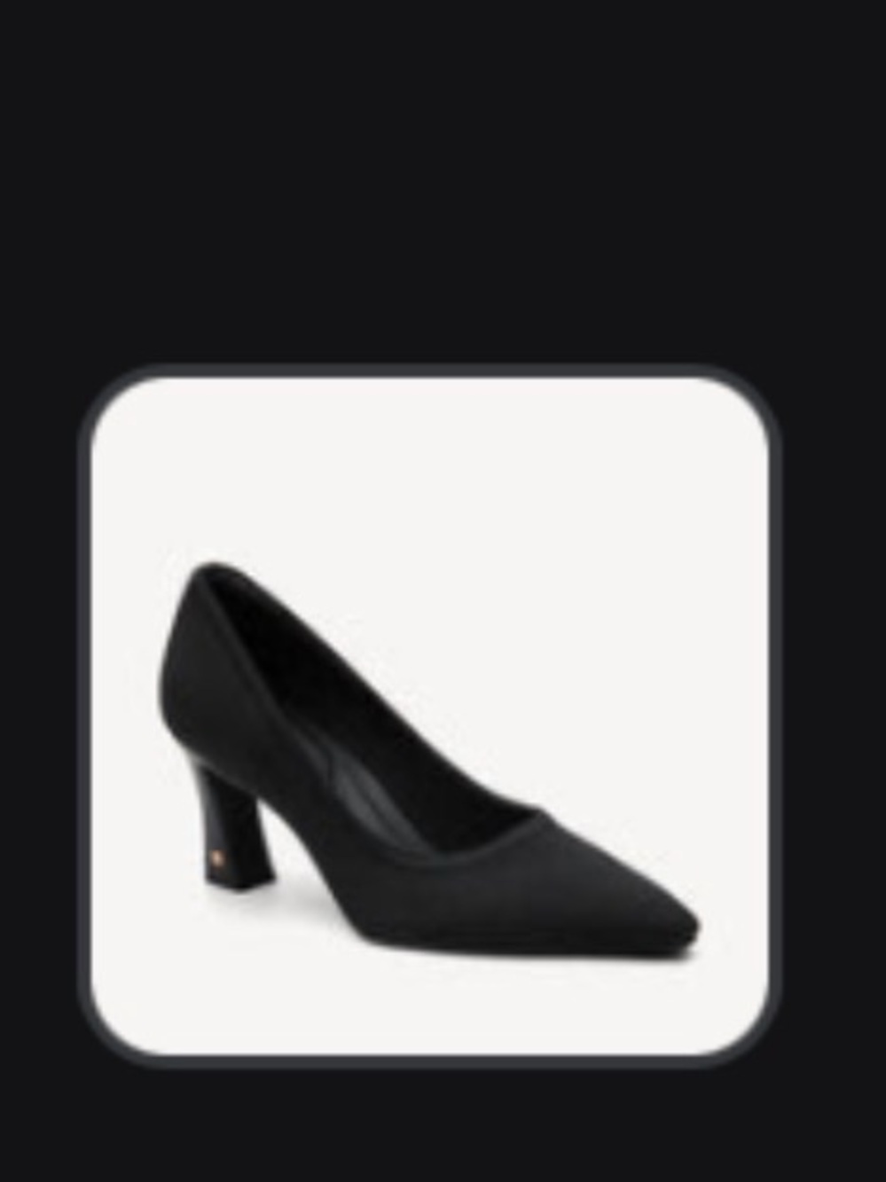Classic Black Pointed Toe Mid Heel Pump 9.5 Cosy Island